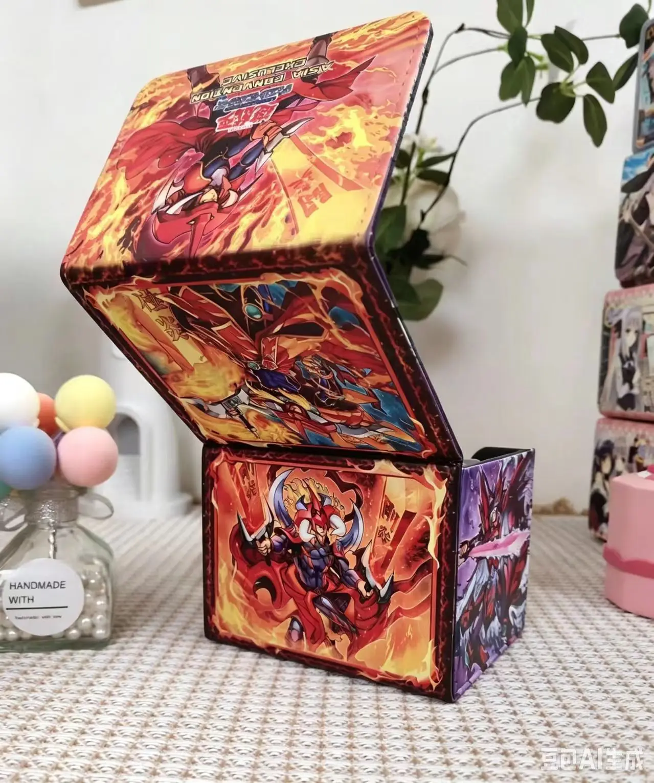 Yugioh Joey Wheeler Flame Swordsman Deck Box Yu-Gi-Oh! TCG OCG  Trading Cards Pu Leather Storage Box 100+ view 3