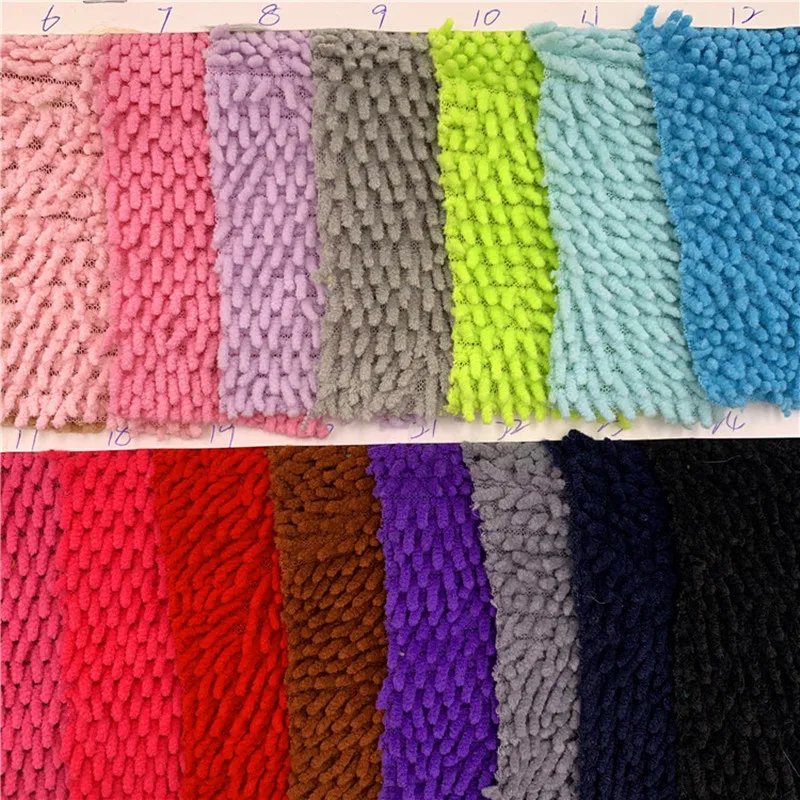 

150cm*90cm 1cm hair high firecracker velvet mop velvet chenille fabric plush toy fabric