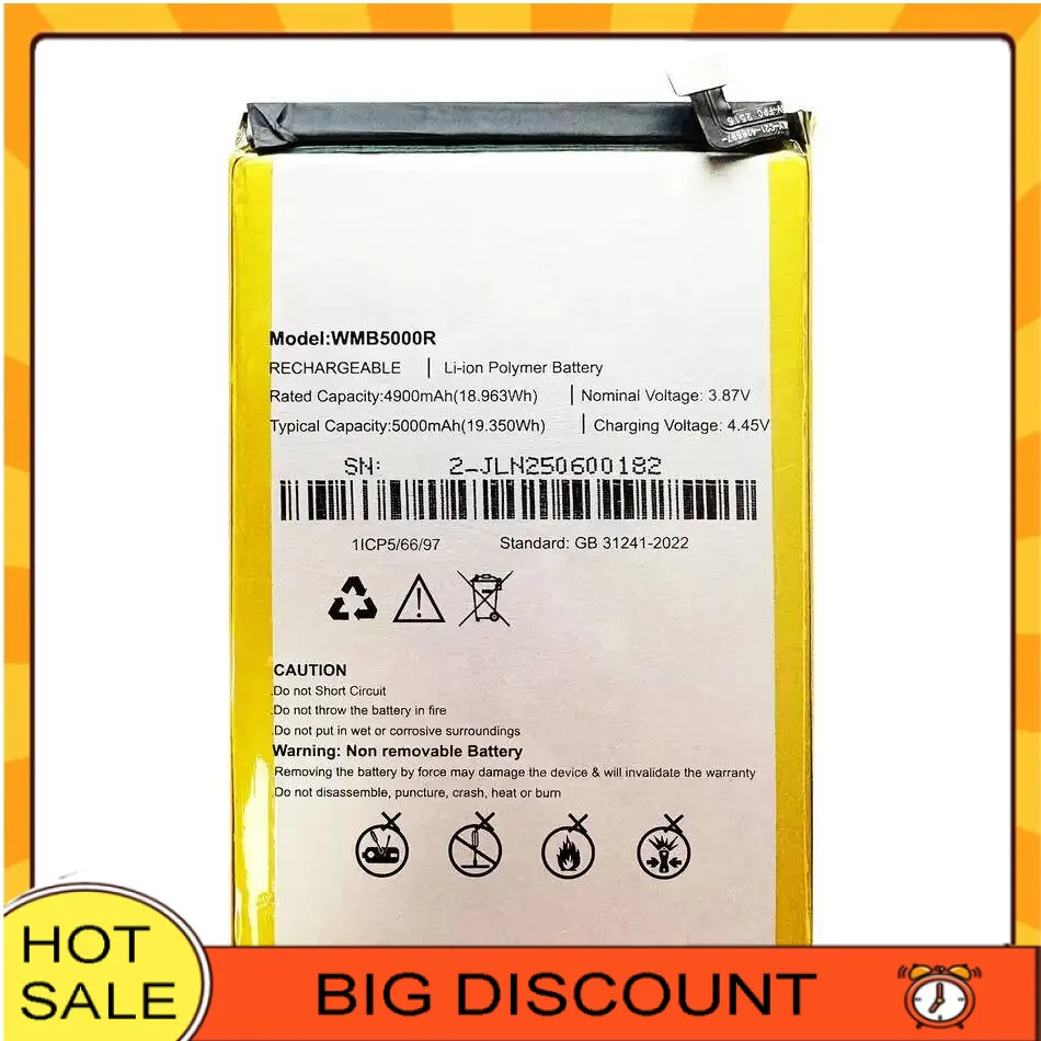 

Для Zenx WMB5000R 5000 мАч экологически чистый аккумулятор мобильного телефона