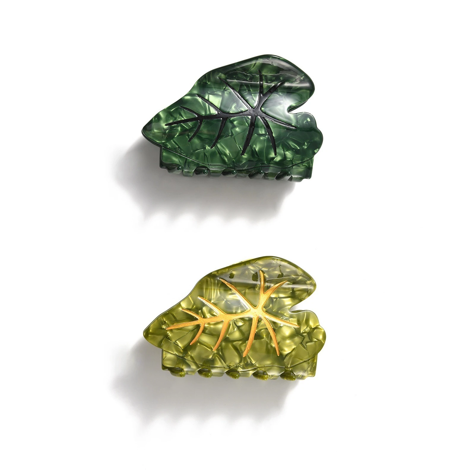 Muweordy محاكاة الأخضر الاستوائية ورقة مشبك شعر Monstera يترك مخلب مقاطع السفر كراب مقاطع الشعر إكسسوارات الشعر للفتيات #2