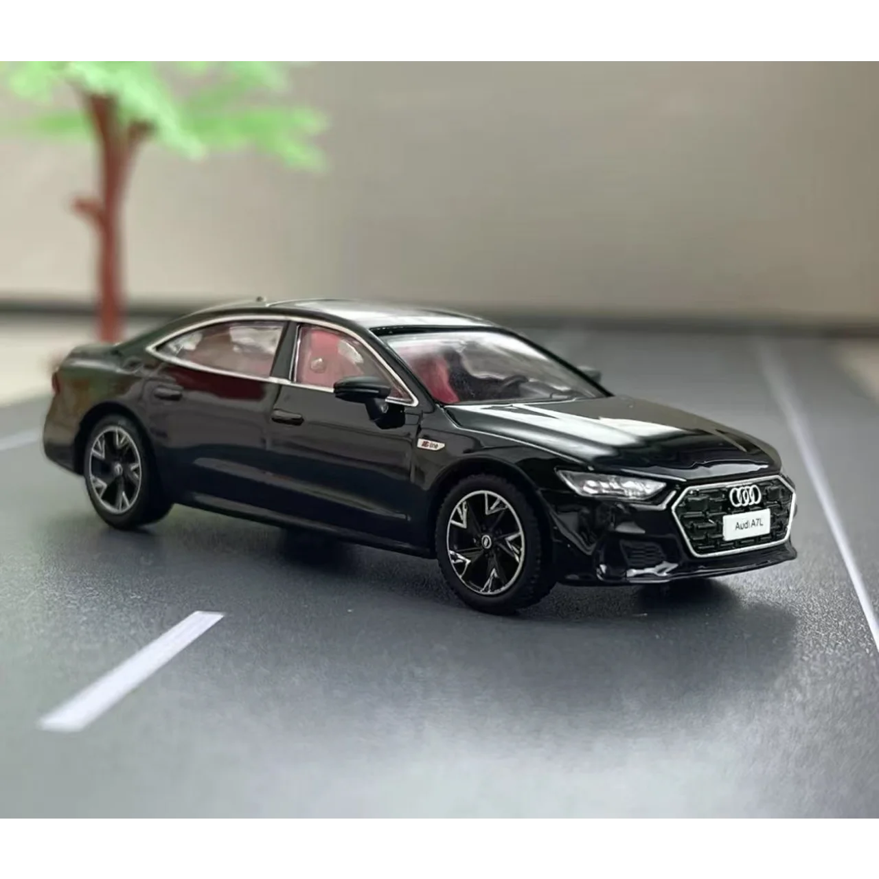 دييكاست 1:64 مقياس 2022 أودي A7L سبيكة سيارة نموذج تحصيل لعبة هدية تذكارية عرض حلية