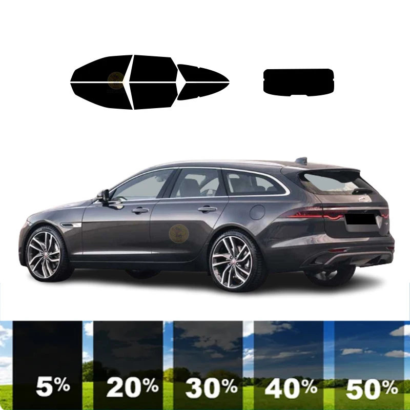 

precut Removable Window Tint Film For Car 100% UVR 5%-70%VLT Heat Insulation Carbon ﻿For JAGUAR XF 4 DR WAGON 2018-2021