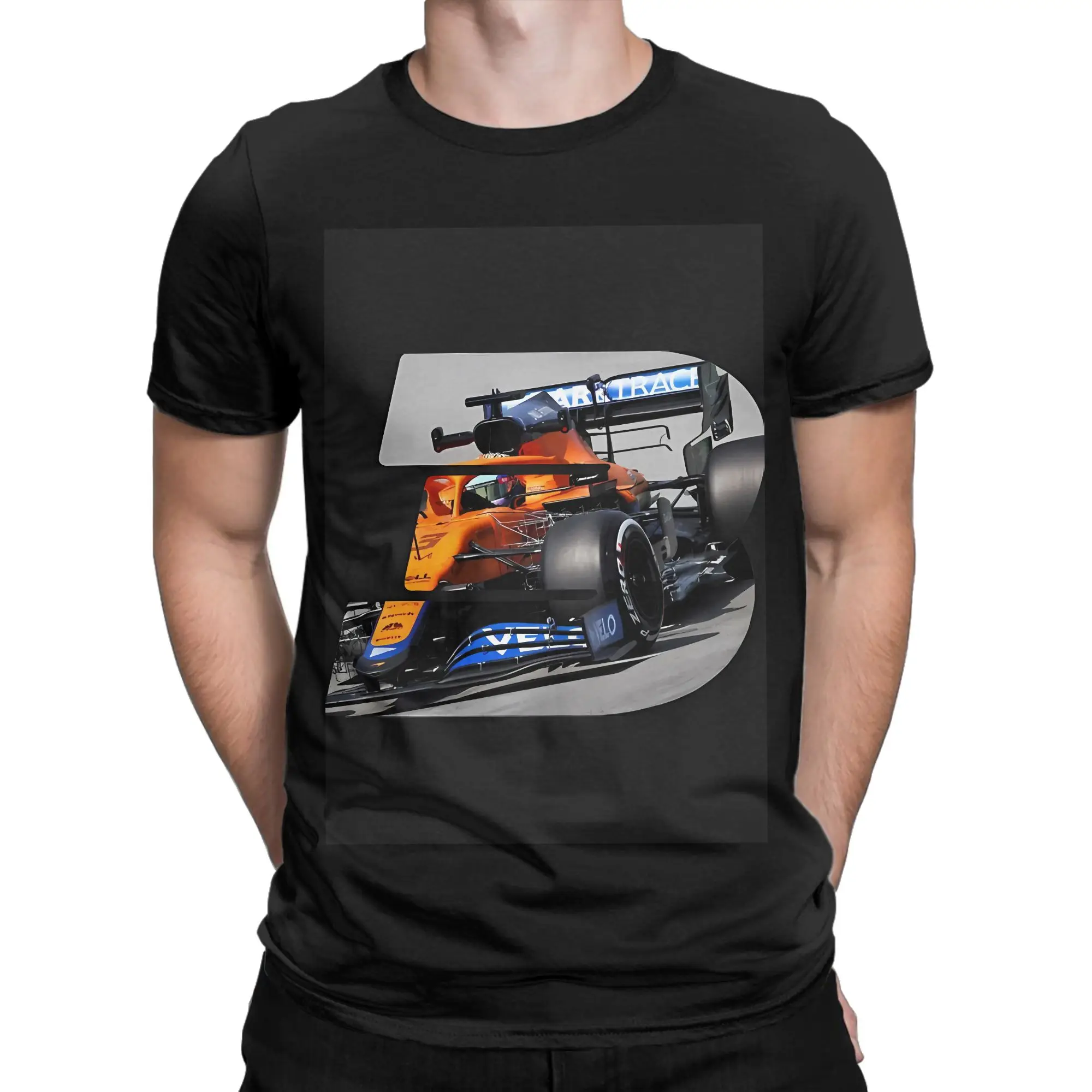 Daniel Ricciardo Car painting Novelty Graphic 100% Cotton T-Shirt Daniel Ricciardo Tops Tees For Men