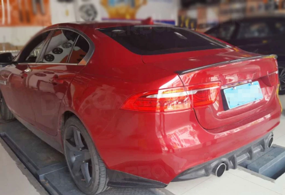 

JCYECF для Jaguar XE Sedan, 4-дверный спойлер 2015 2016 2017, задние сплиттеры для губ, заслонки из углеродного волокна, защита бампера автомобиля из FRP