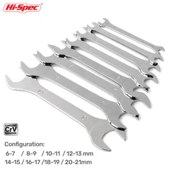 Hi-spec Open End Wrench Set 6-32mm Universal Open Wrench Opening Single-end Ultra-thin Small Wrench Universal Repair Hand Tool