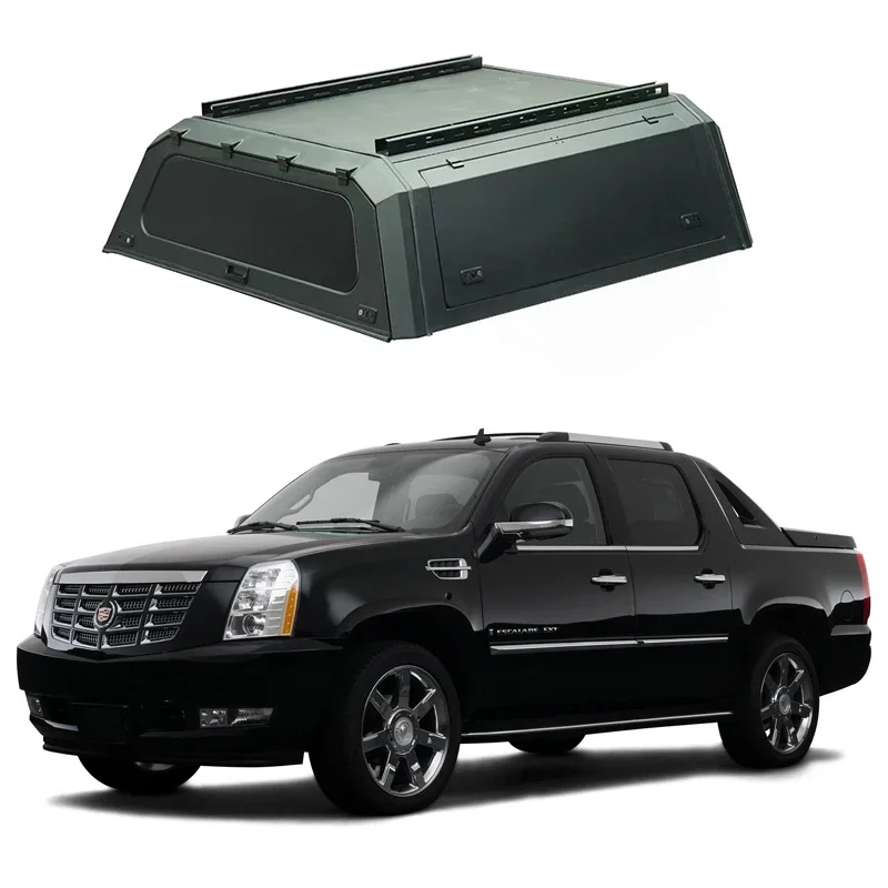 

ST Factory Supply 4x4 BLACK HYBRID CANOPY Truck topper waterproof Anti theft Hardtop canopy for Cadillac-ESCALADE-EXT