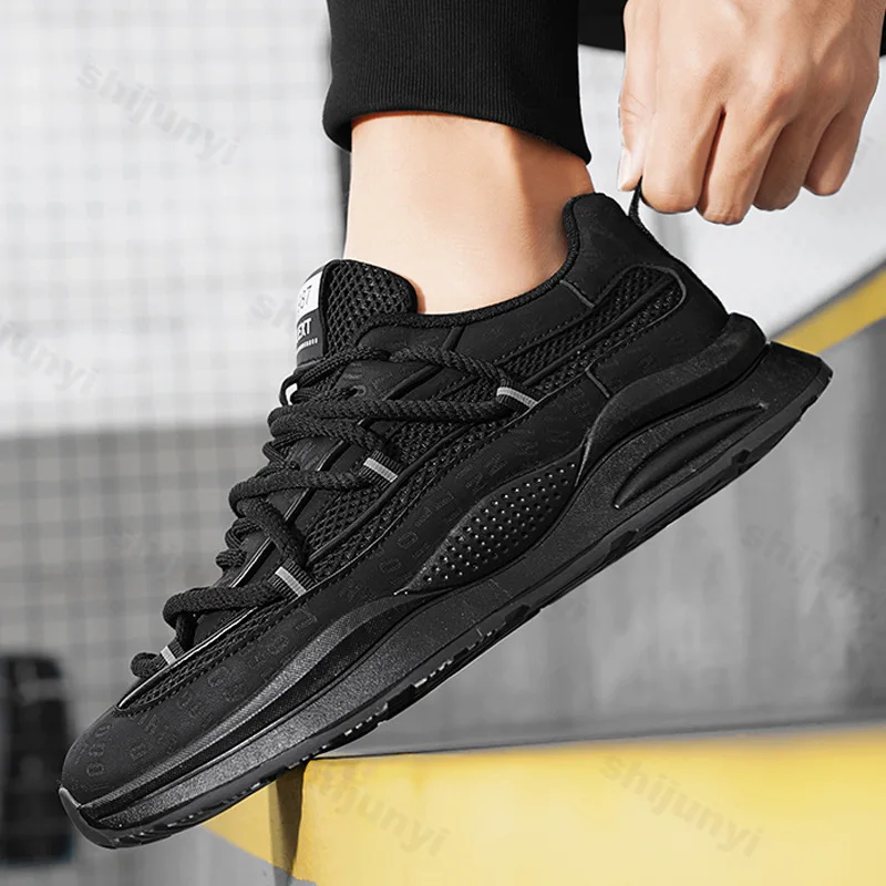 

Mesh Sports Casual Shoes Men's Spring 2025 New Fashion Trend Breathable Comfortable Shoes Thick Sole Color Block Chunky sneakers