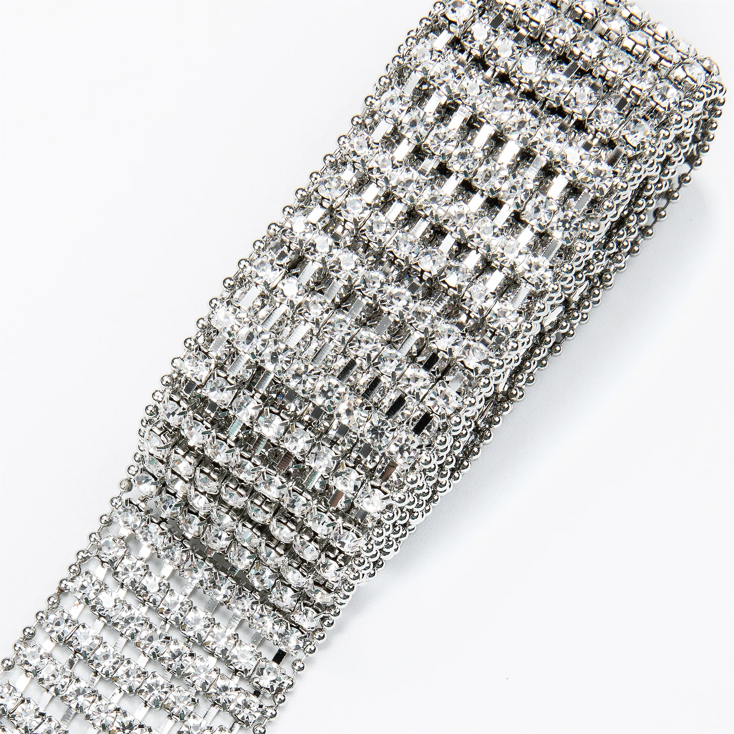 Brand Luxury Shiny Women\'s Rhinestones belt bright Bride Bling Crystal Diamond Belt Sliver Wedding Party Wide Long Chain belt