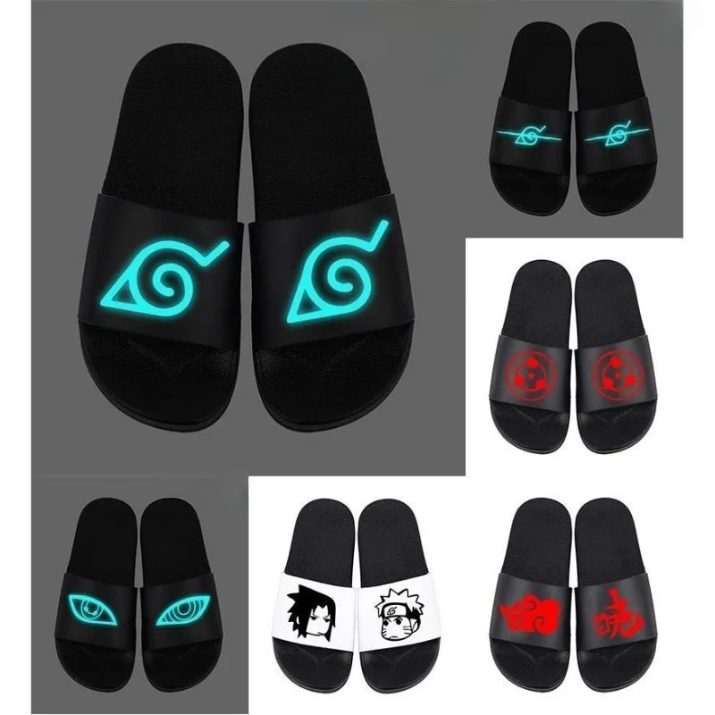 Luminous Naruto anime Akatsuki organization thick-soled sandals indoor and outdoor men's and women's adult sandals festival gift