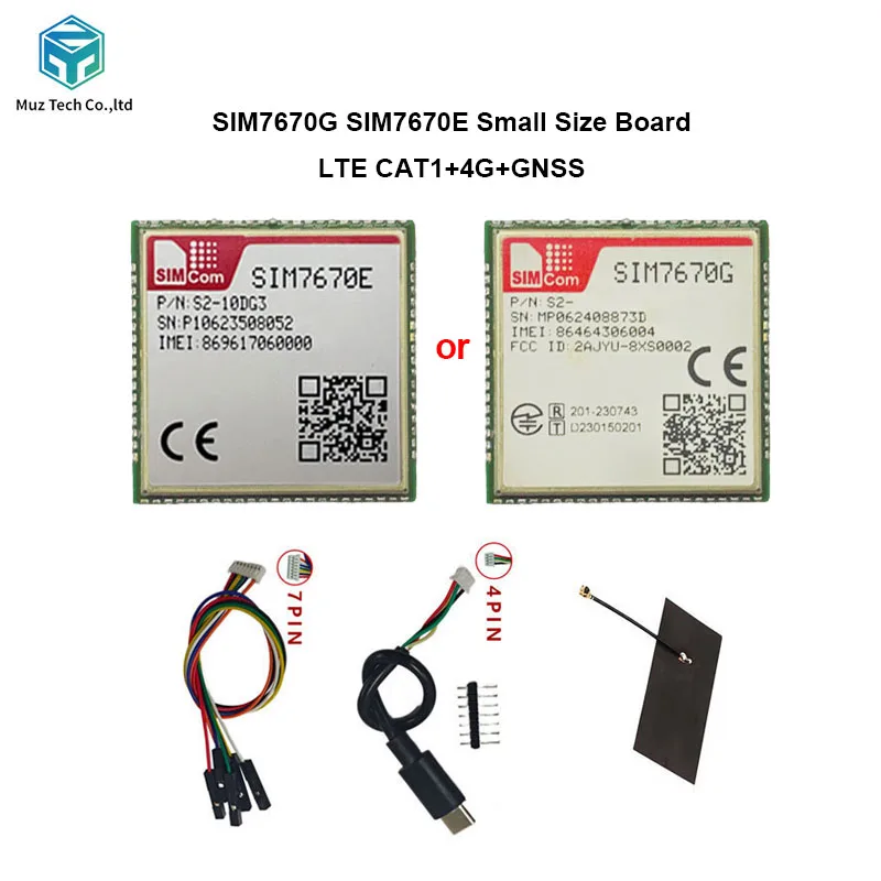 

Мини-плата разработки SIMcom SIM7670G SIM7670E, модуль 4G LTE CAT1 с поддержкой GNSS, комплект с антенной SIM7670E для Европы