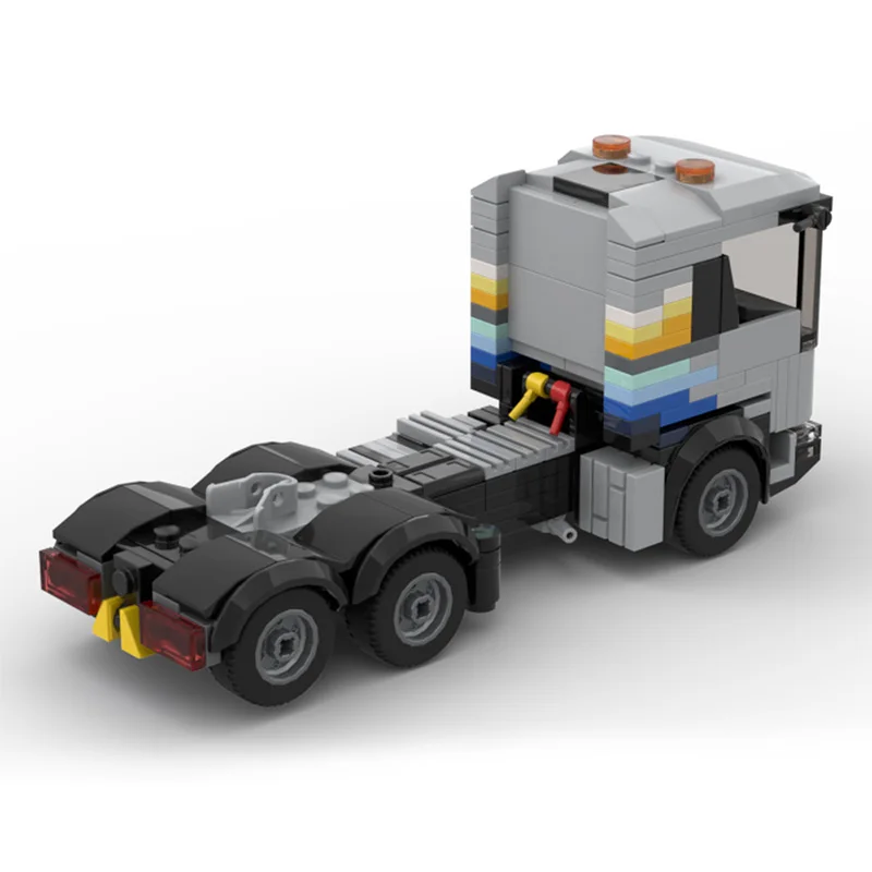 Modello di auto da città MOC Mattoni da costruzione Semi-rimorchio Trattore Camion Tecnologia modulare Regali di festa per bambini Assemblare giocattoli Vestito