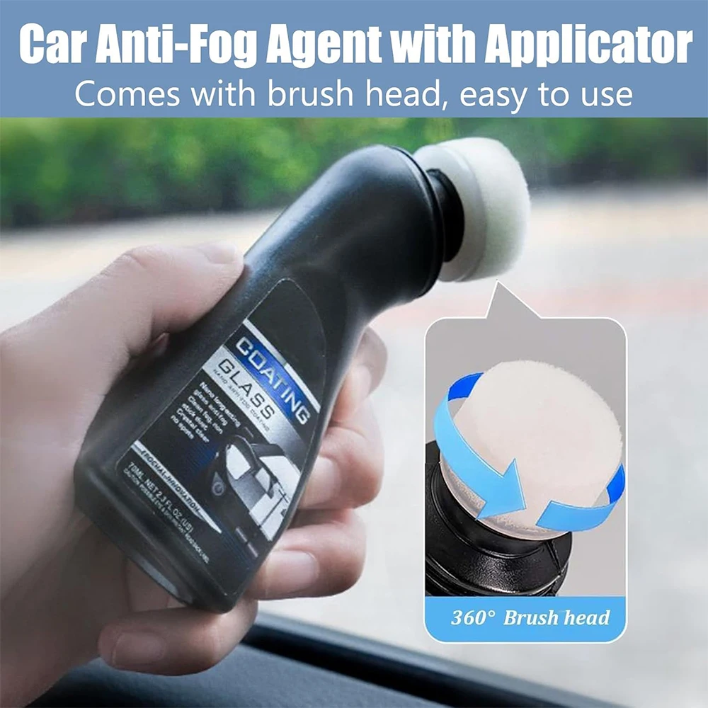 70ml Car Glass Defogging Liquid Prevent Fogging Coating for Mirror Window Winter Clear Vision Windshield Cleaning for Toyota Kia