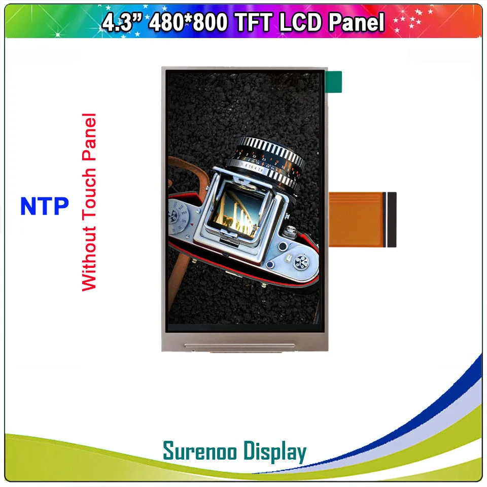 4.3" 480*800 480800 40P_RGB NT35510 MCU TFT LCD Module Display Monitor Screen IIC I2C Capacitive Touch Panel