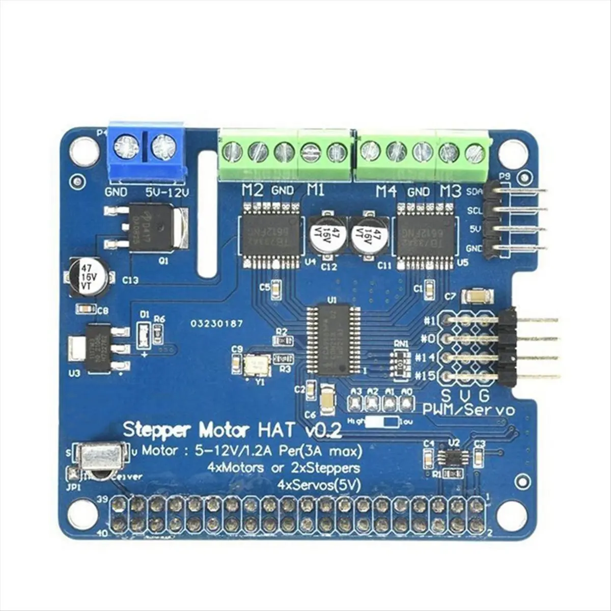 ~【A275Z】Stepper Motor HAT V0.2+Robot Expansion Board Stepper/Motor/Servo for 3B/3B+