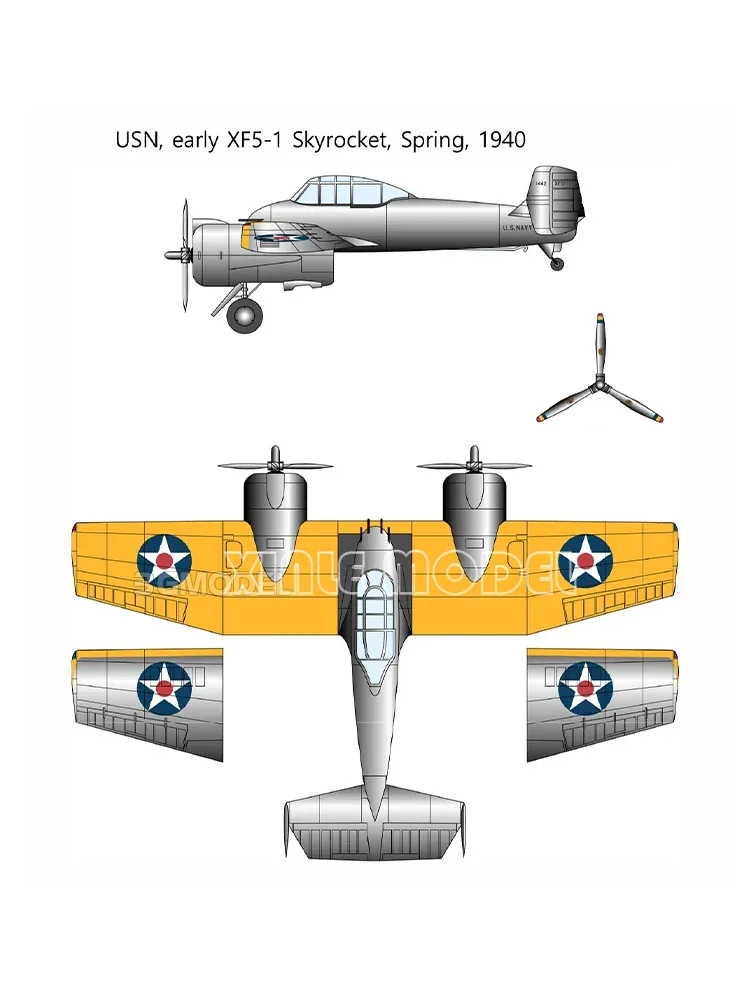1/48 Academy model building kits 12363 USN XF5F-1 Skyrocket,for birthday toys, collectible gifts