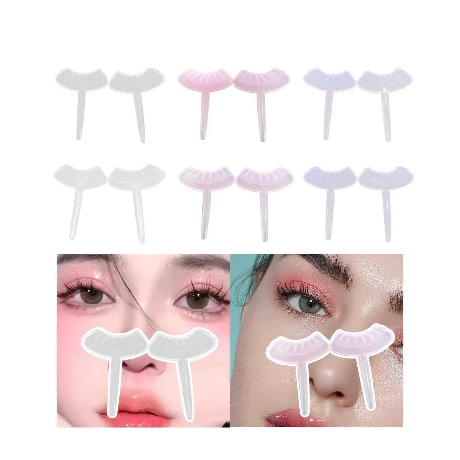 2x Lazy DIY Lower Lashes Eyelash Template under Eyelash Stamper for Exercise