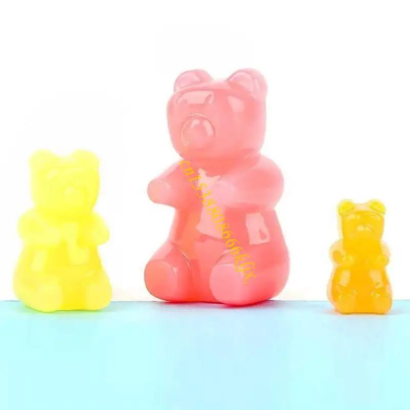 Gomosy Bear Candy Silicone Bolo Bolo Chocolate Fondant Resina Pingente Jóias DIY 066C