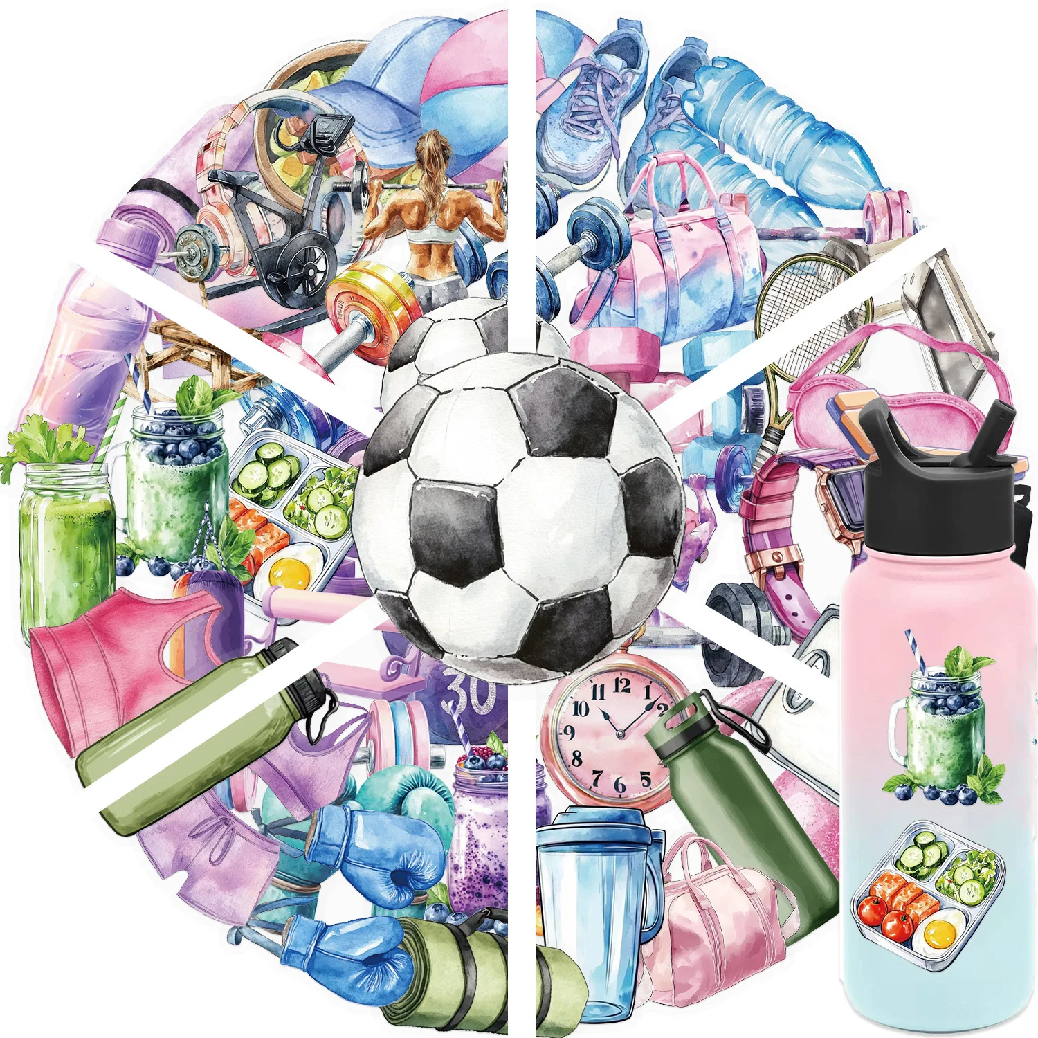 50 Stück Aquarell Fitness Gesu – Meal Prep Gym Bewertung und Preis
