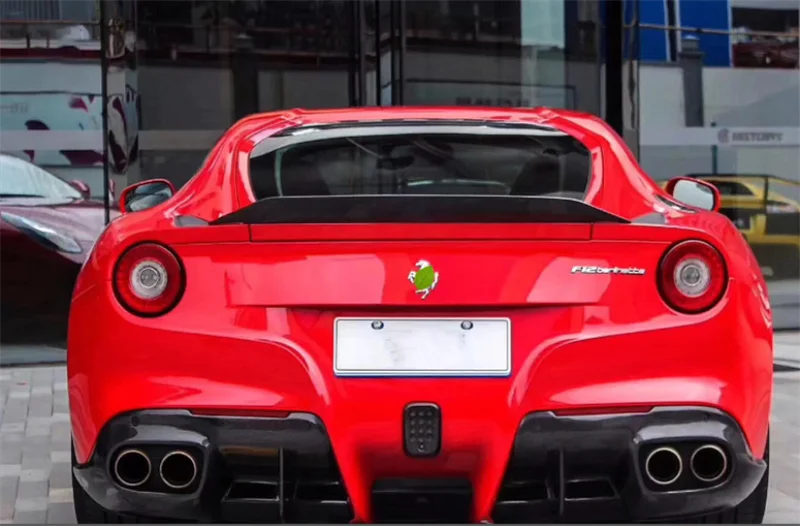 For Ferrari  F12 DMC Style High Quality Real Carbon Fiber Car Rear Wing Trunk Lip Spoiler