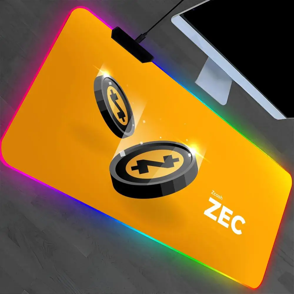 

ZEC Mouse Pad Laptop Mat Gaming RGB Anime Mousepad Backlit Gamer Girl Cartoon Table Pads Deskpad
