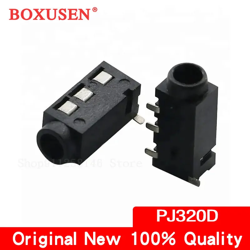 10PCS 3.5 headphone jack audio jack PJ-320D 4 pin SMD MP3 Accessories PJ320D