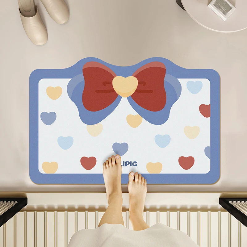 

Коврик Batoom, сильный впитывающий нескользящий коврик для унитаза, силиконовый глиняный материал, домашний декоративный напольный коврик с мультяшным принтом