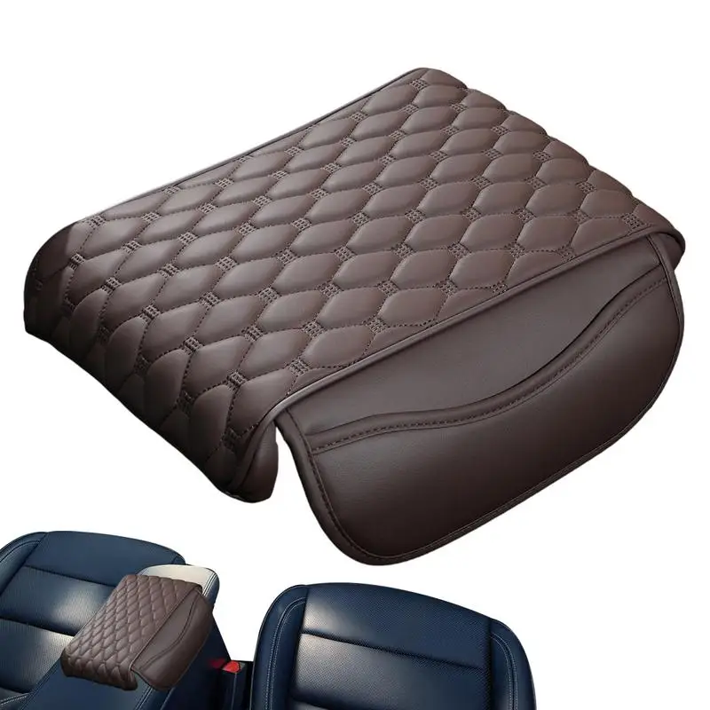 

Car Armrest Cushion Waterproof Center Console Armrest Pad With Storage Pockets Ergonomic Memory Foam Auto Seat Box Protector For