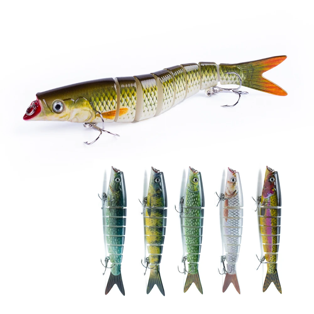 Hanlin 14cm 22g Trout Bait Sinking Fishing Lures Multiple Jointed Artificial Minnow Hard Bait  Wobbler Swimbait Bass Tackle