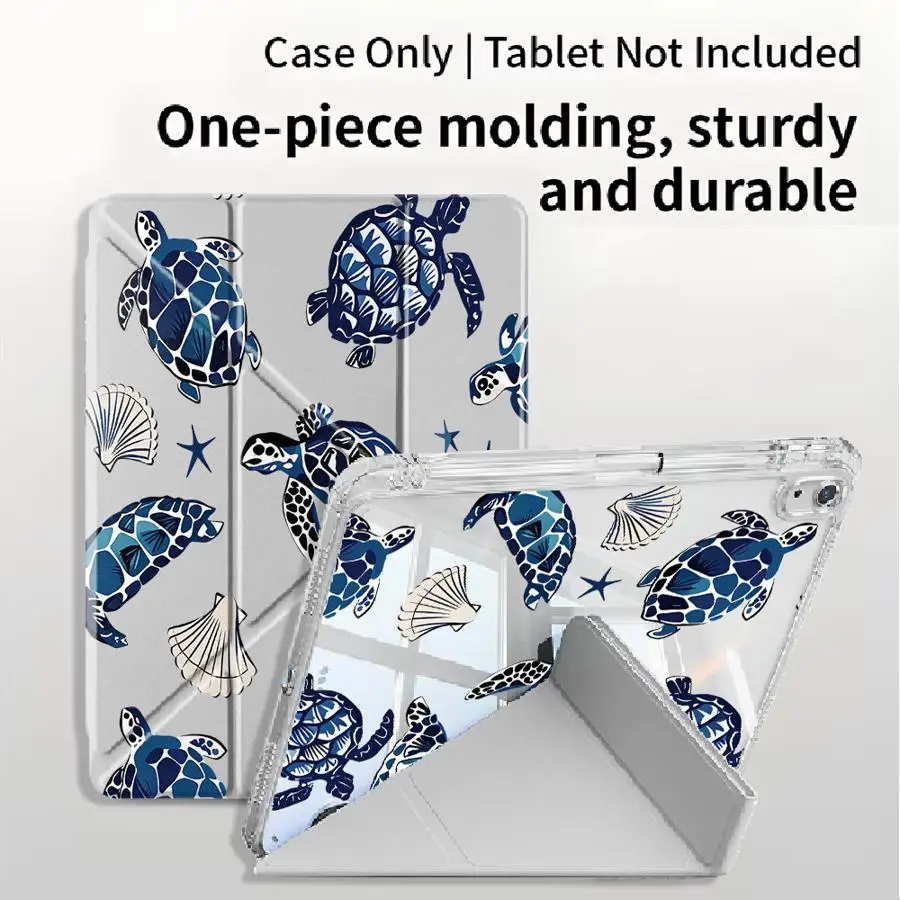 capa-para-tablet-ipad-11ª-10ª-9ª-8ª-7ª-geracao-pro-129-polegadas-2025-air-4-5-m3-m2-m4-mini-11-polegadas-6-7-suporte-dobravel-y-fold-tartaruga-marinha