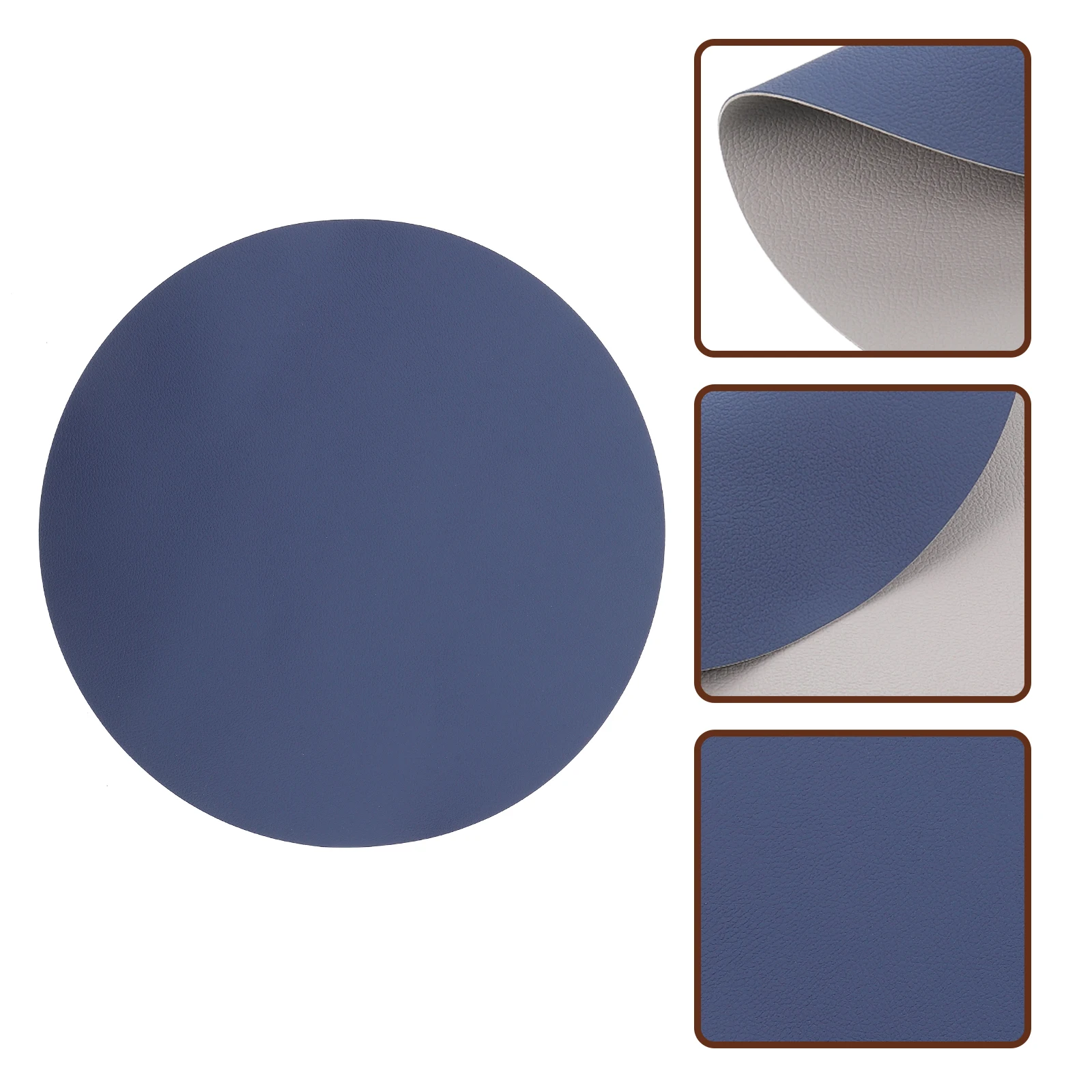 

Heat Resistant Placemat Round Design Pu Material Anti Scald Dish Mat For Dining Table Household Use Anti Skid Waterproof Coaster