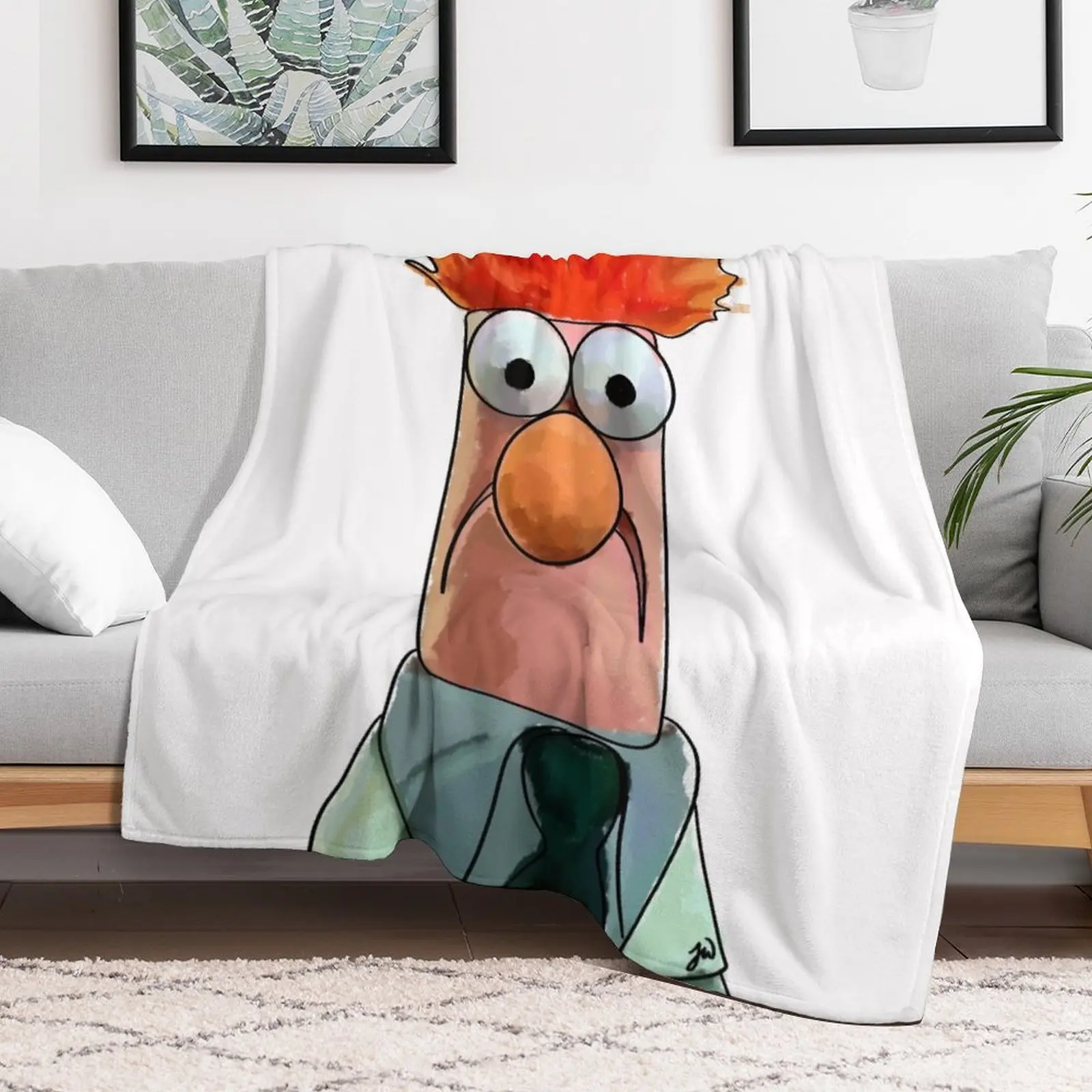 Original Beaker Sketch Throw Blanket