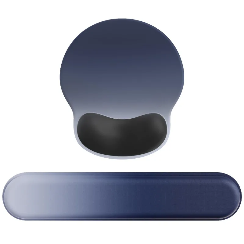 

Эргономичный коврик для мыши, набор поддержки запястья, набор подставок для запястья клавиатуры из пены с эффектом памяти, коврик для клавиатуры, коврик для мыши с нескользящей основой, градиент синий