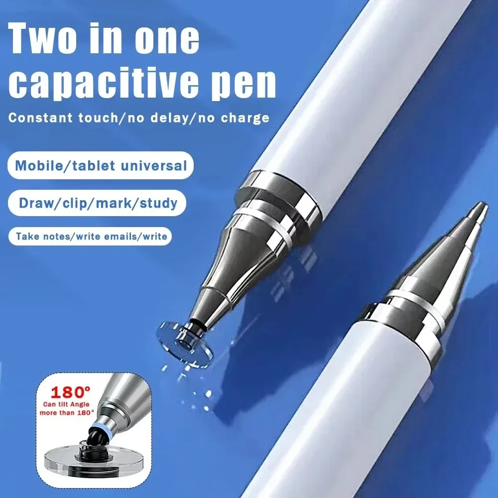 2 In 1 Stylus Pen For Tablet Cellphone Capacitive Touch Pencil For Iphone Samsung Universal Android Phone Drawing Screen Pencil