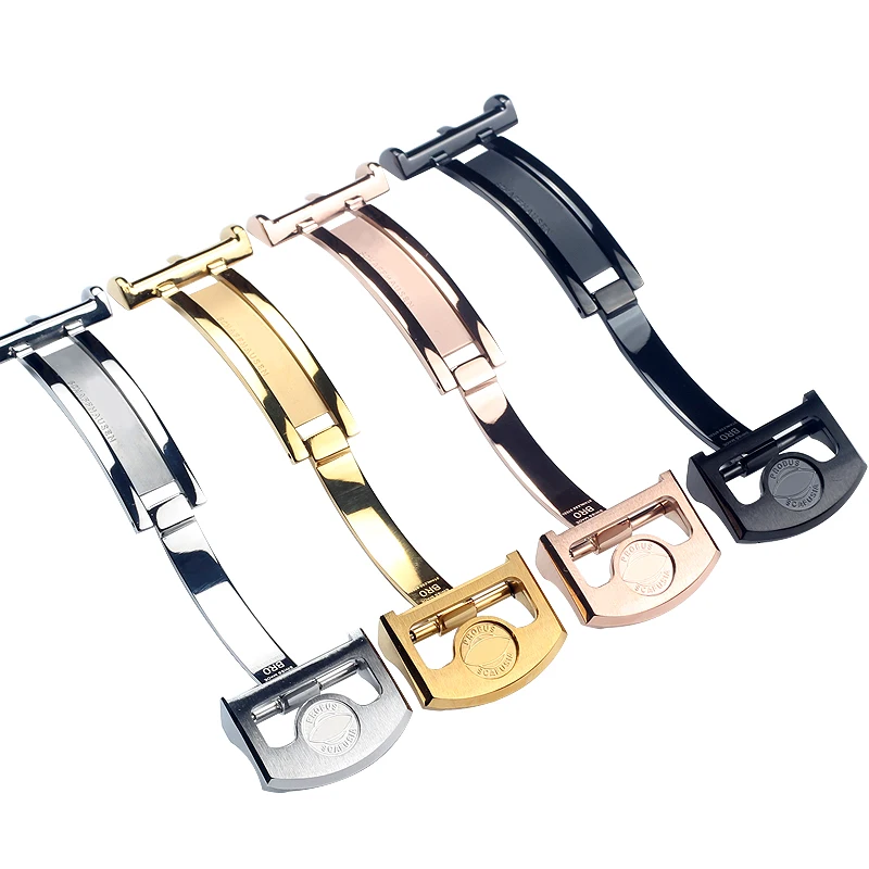 18mm Quality Stainless Steel Deployment Buckle Solid  Clasp for IWC Big Pilot Spitfire Leather Watchband Folding Clasp Tools