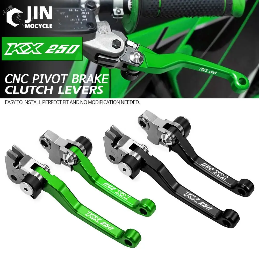 

Pivot Motocross CNC Aluminum Handle Brake Clutch Lever dirt bike Brakes Levers KX 250 FOR Kawasaki KX250 2005 2006 2007 2008