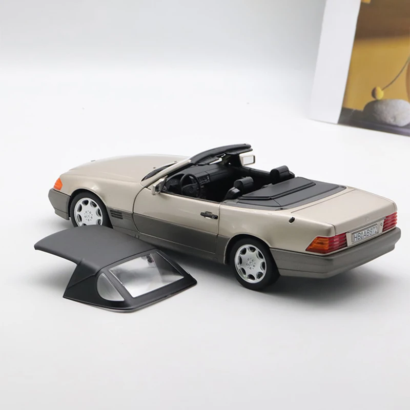 Diecast 1:18 Scale Benz SL500 R107 SL-class Convertible Simulation Alloy Car Model Display Collectible Gift Souvenir Decration