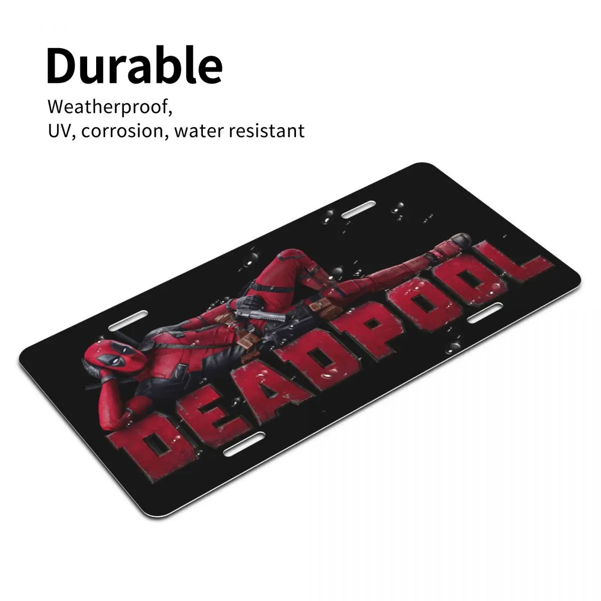لوحة ترخيص شعار Deapool علامة الغرور لوحة ترخيص أمامية للسيارة مقاس 12 × 6 بوصة