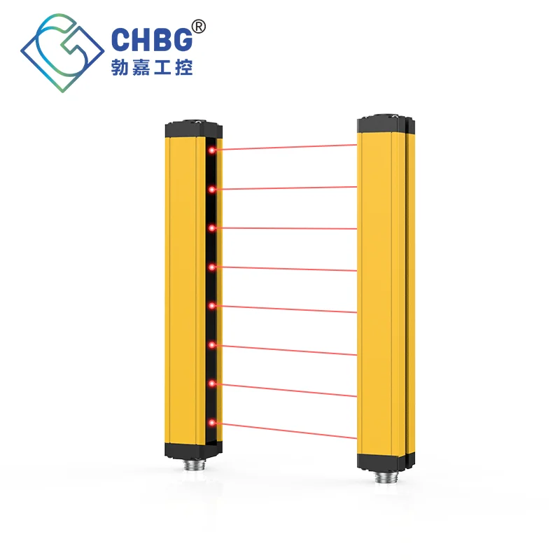 CHBG Safety Light Curtain Sensor 20mm Beam Pitch Area Protection Device Industrial Infrared Grating Barrier NPN PNP Output