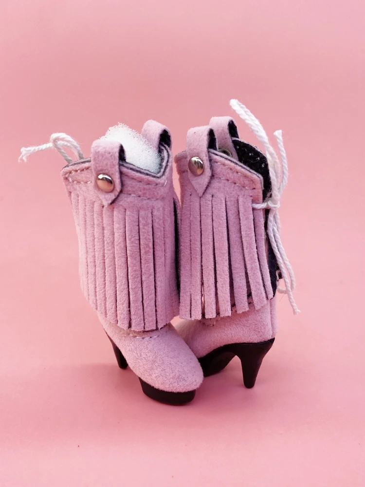 Tilda 2.5cm Mini Doll Boots for Blythe Dolls Toy,Cute High Heel Shoes for Azone Obitsu Licca BJD Accessories for OB22 Dolls