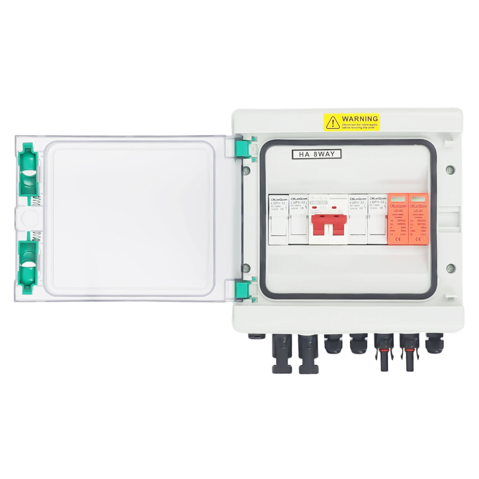 

500V Solar DC String Box IP65/IPK10 Waterproof Dustproof Protection - Overload Surge Lightning Protection for Solar Panels & EVs