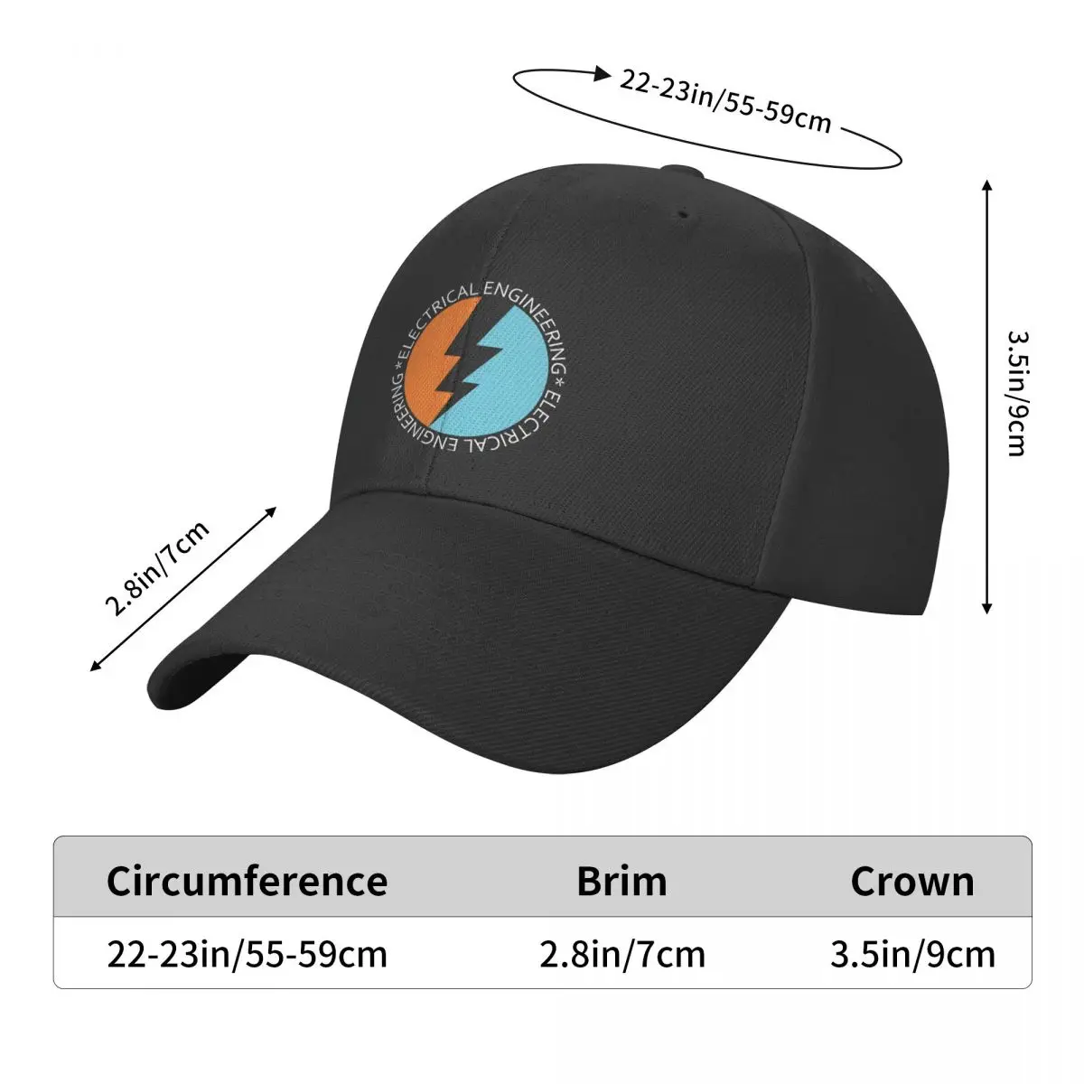 Classic Electric Engineer Baseball Cap for Men Women Breathable Electrician Gift Dad Hat Sun Protection Snapback Hats