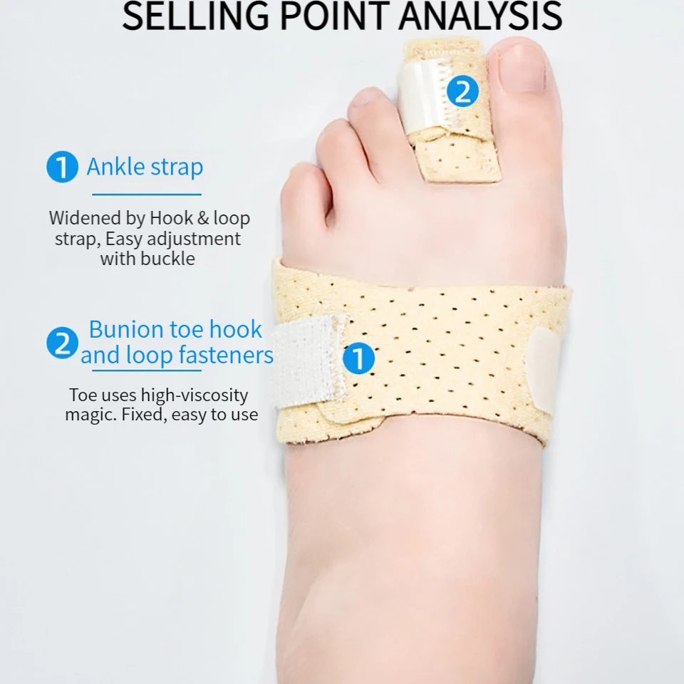 Adjustable Hammer Toe Straightener and Corrector for Metatarsalgia Claw Toe Mallet Toe Pain Relief Splint Foot Compression Wrap