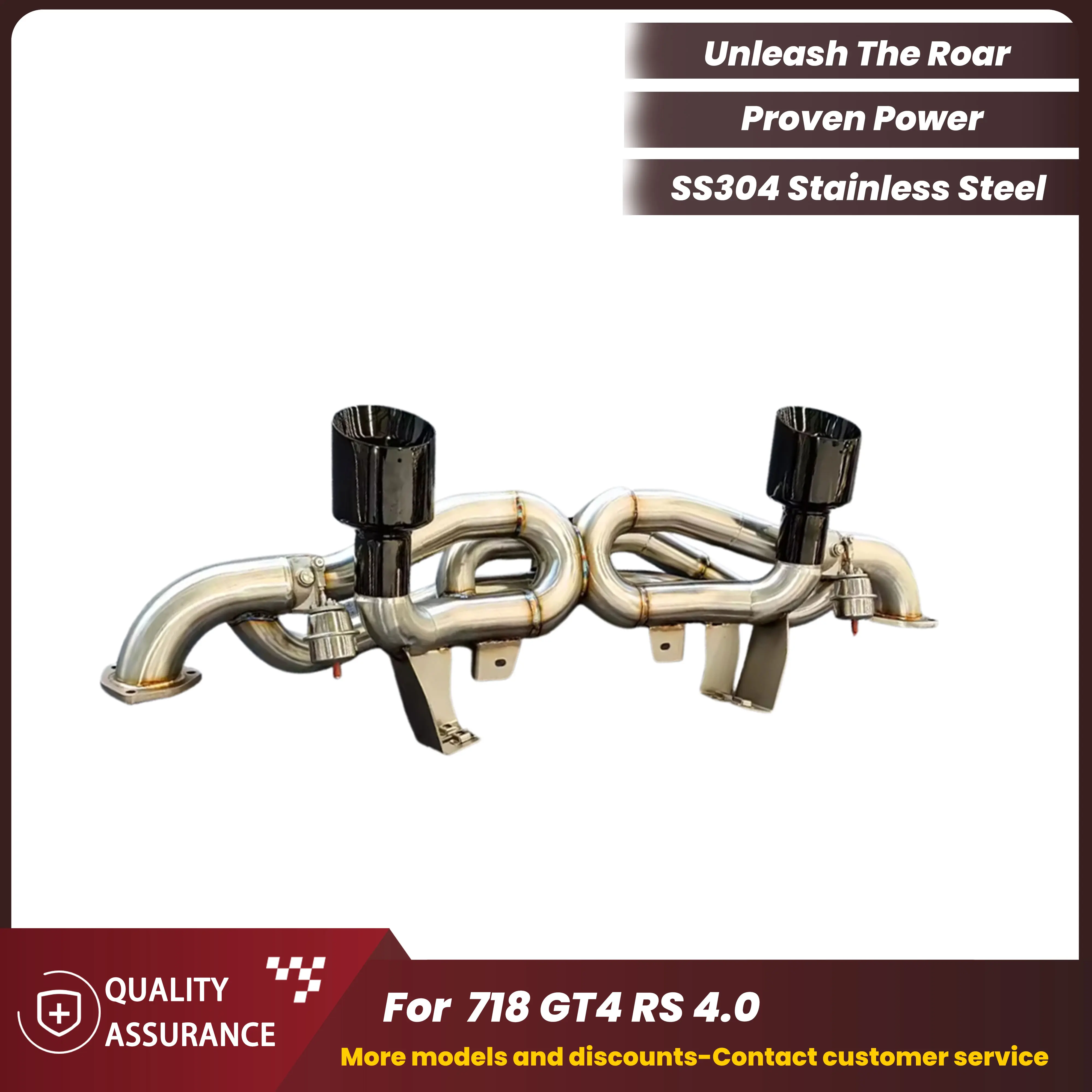 

Performance Upgrade Adjustable Valve ECCF SUS304 Catback Exhaust for Porsche 718 GT4 RS 4.0L 2022+ ﻿