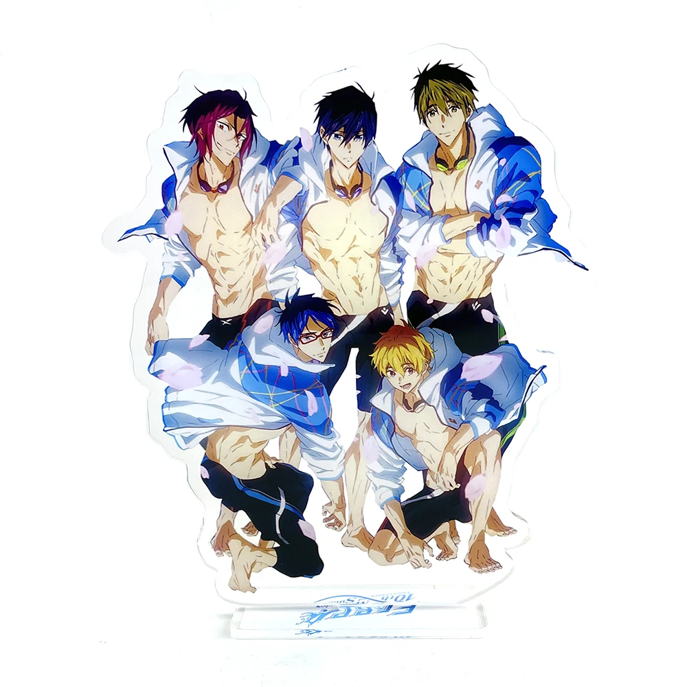 Free Iwatobi Swim Club Rin Makoto Haruka Nagisa Rei acrylic standee figurines desk decoration cake topper