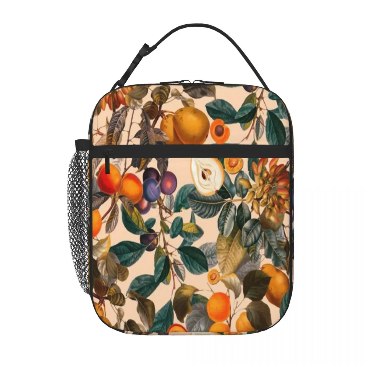 Hot Sale Vintage Fruit Pattern IX Retro Reusable Lunch Bag Office Meal Prep Lightweight Lunch Bag