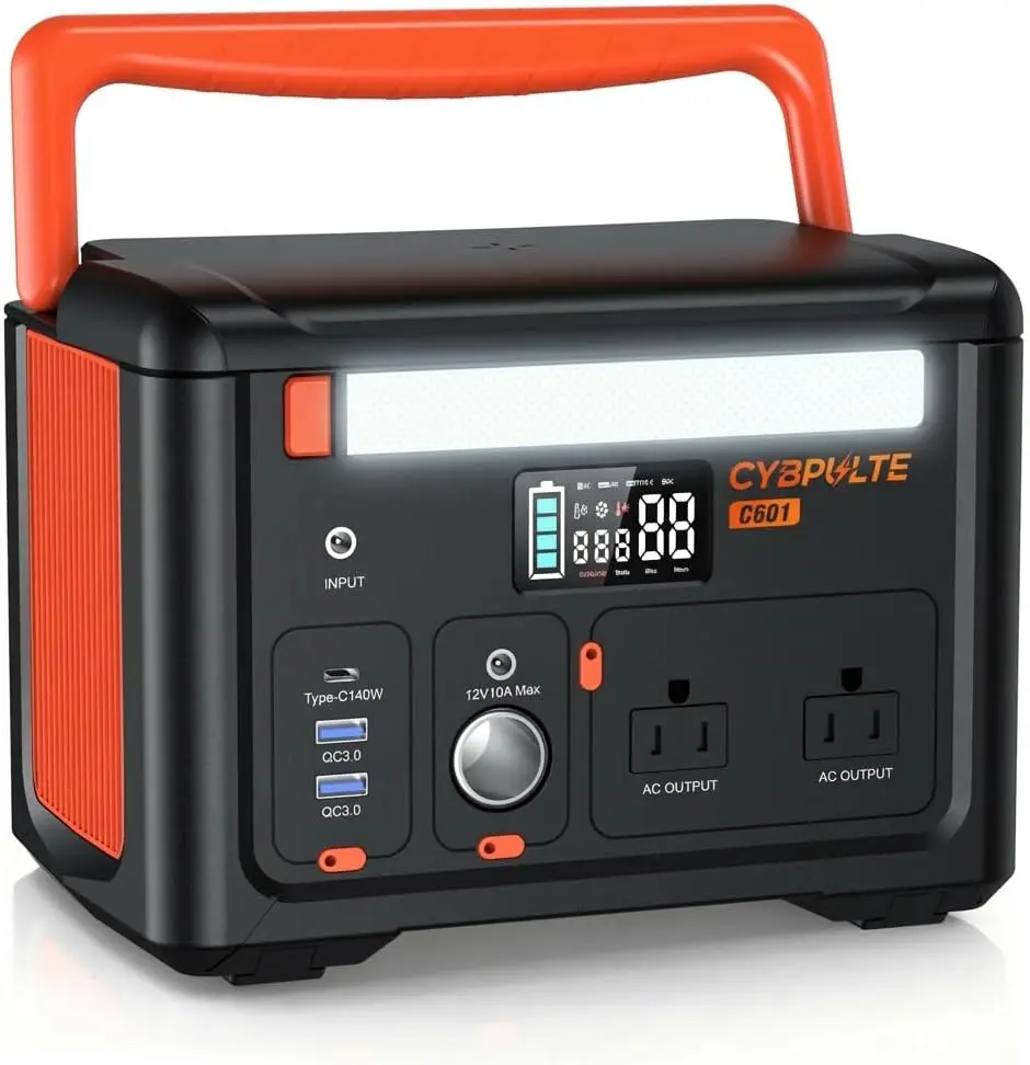 

Portable Power Station 600W (1200W Surge), 299Wh Small Lightweight Portable Power for Camping & Outdoor Use, Battery Backup Safe