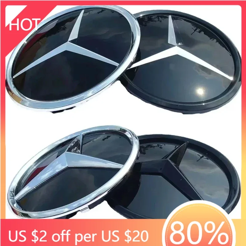 

Колпаки ступиц для Mercedes-Benz W164 ML-класса Перед 2013 г., 185 мм, 3D логотип из АБС-пластика, передняя решетка, значок звездного логотипа, зеркало снизу