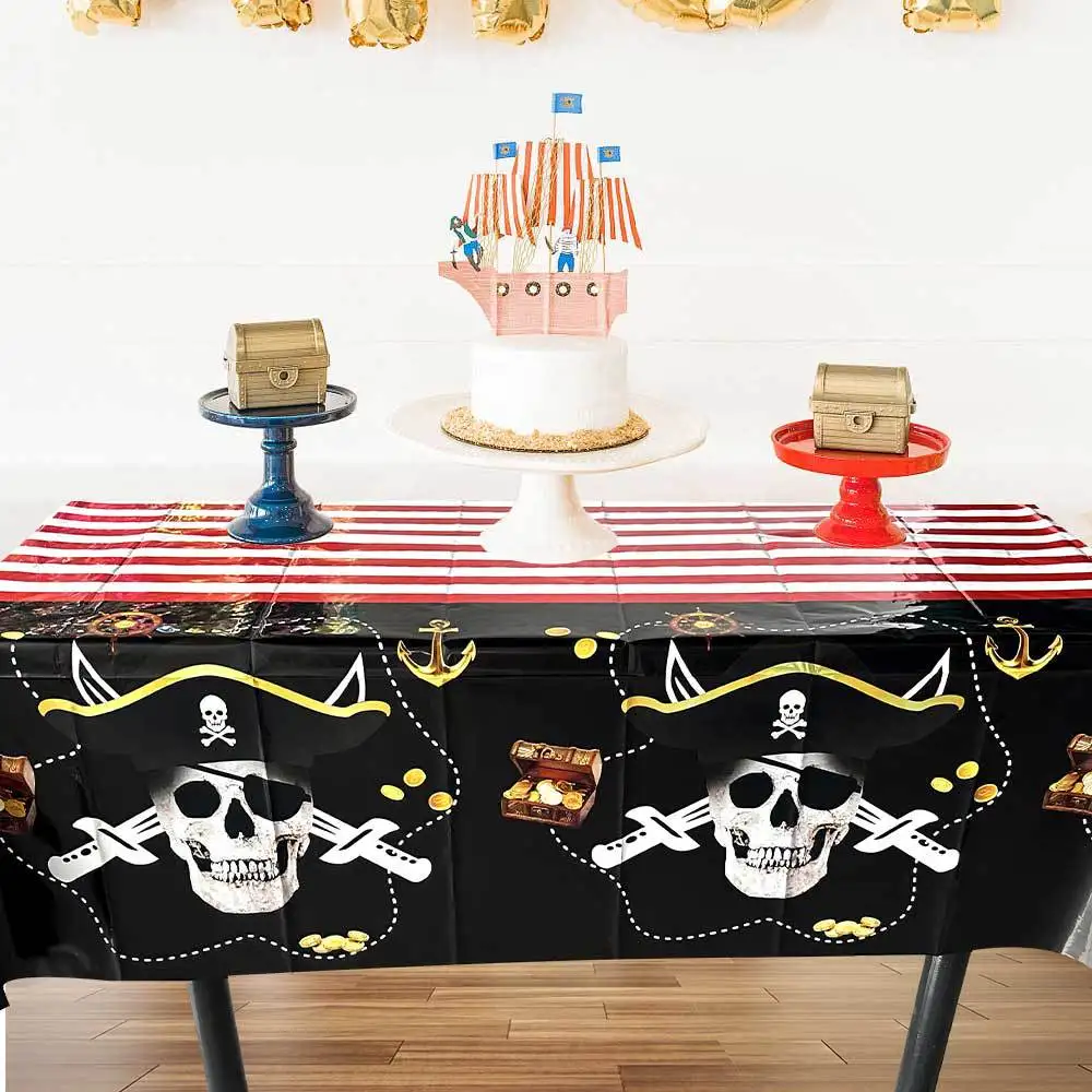 Halloween Theme Pirate Skull Tablecloth Party Party Decoration Horror Series Disposable Tablecloth