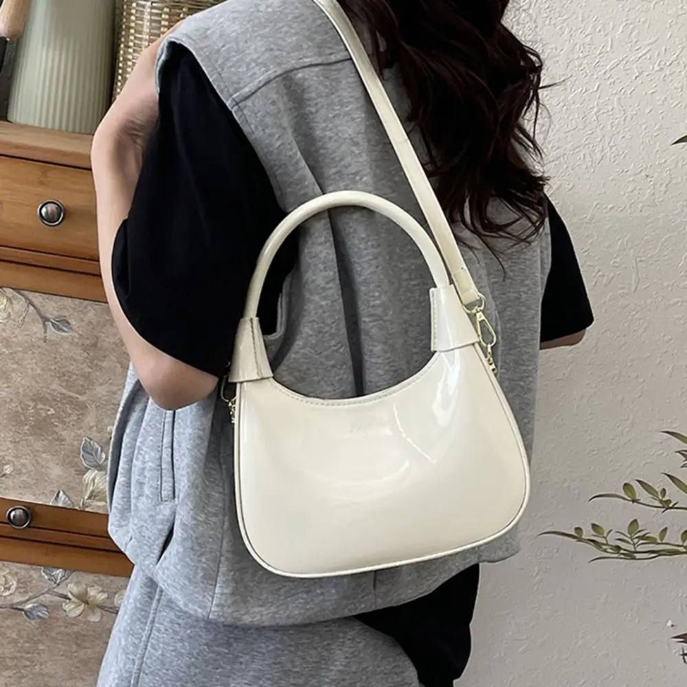 

Shoulder Bag Tote Bag PU Hobo Bag Solid Color Large Capacity French Underarm Bag Anti-Splash Water Elegant Texture Handbag Party