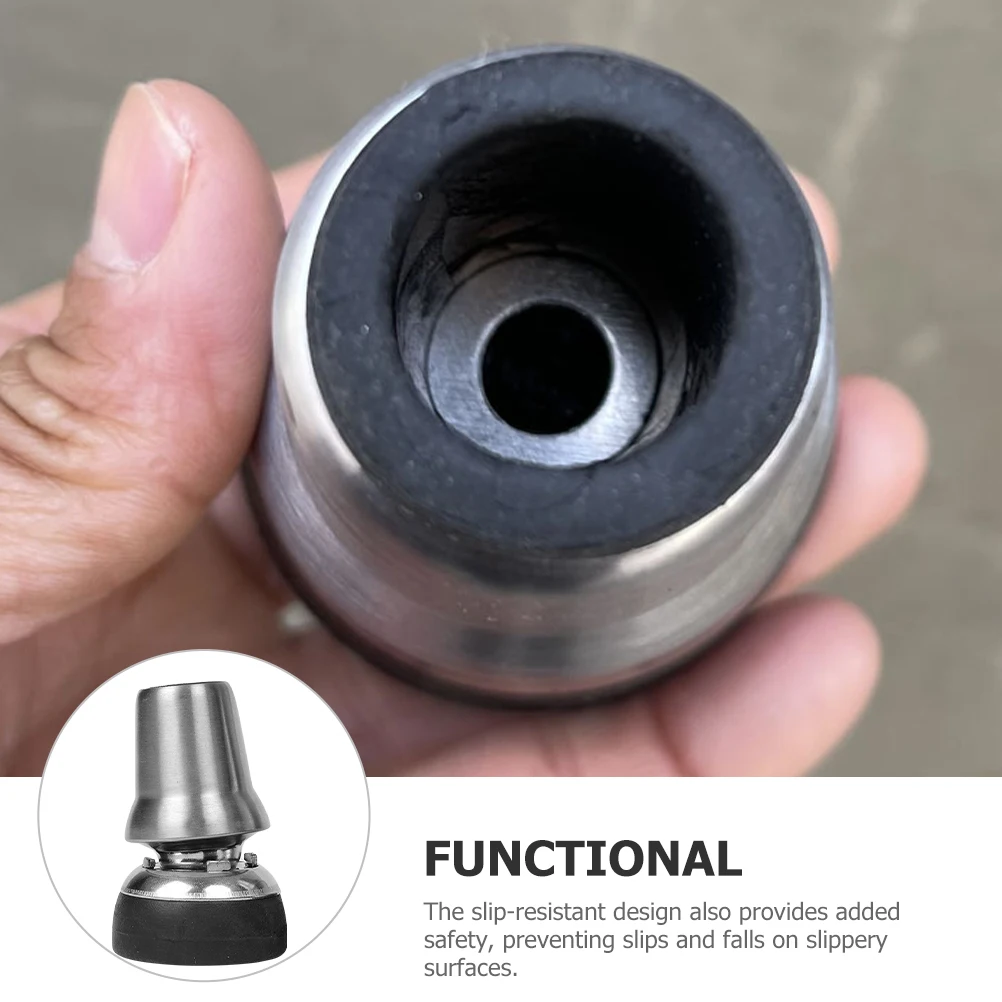 

Anti-Skid Crutch Tips 19Mm Rotating Stainless Steel Cane Head Trekking Pole Walking Stick Tips Replacement Parts